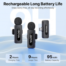 Micrófonos Inalámbricos Con Puerto Usb-c Boya By-v20