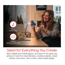 unidad  Externa SSD Verbatim 256gb 'n' Go Usb 3.2 Gen