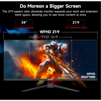 Monitor Gamer Gawfolk De 34 Pulgadas Ips 120hz Sin Marcos