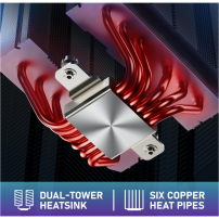 Refrigeración De Cpu De Doble Ventilador Argb De 120 Mm