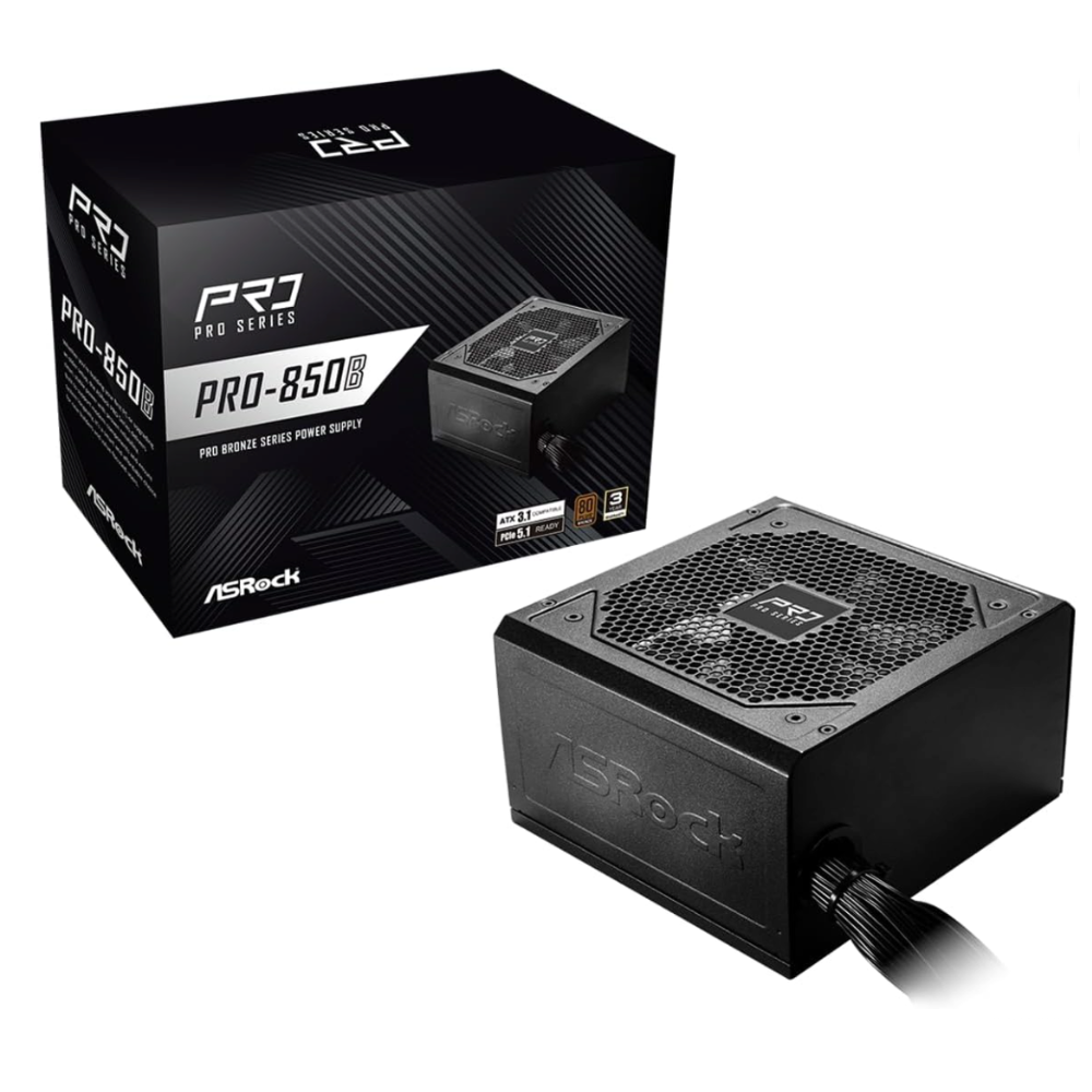 Fuente De Poder Asrock Pro-850b - 850w Cert. 80 Plus Bronce