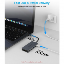 Adaptador Multipuerto USB-C 9 en 1: 2 HDMI 4K para Laptop y MacBook