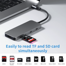 Dongle Hub USB-C 8 en 1 a HDMI 4K 30Hz | Tecsi de Colombia