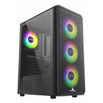 Chasis Gamer Iceberg Flow E Negro Mesh + 4 Ventiladores | Tecsi