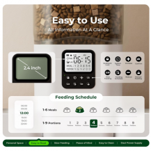 Comedero Automático Programable Doble para Mascotas | Tecsi