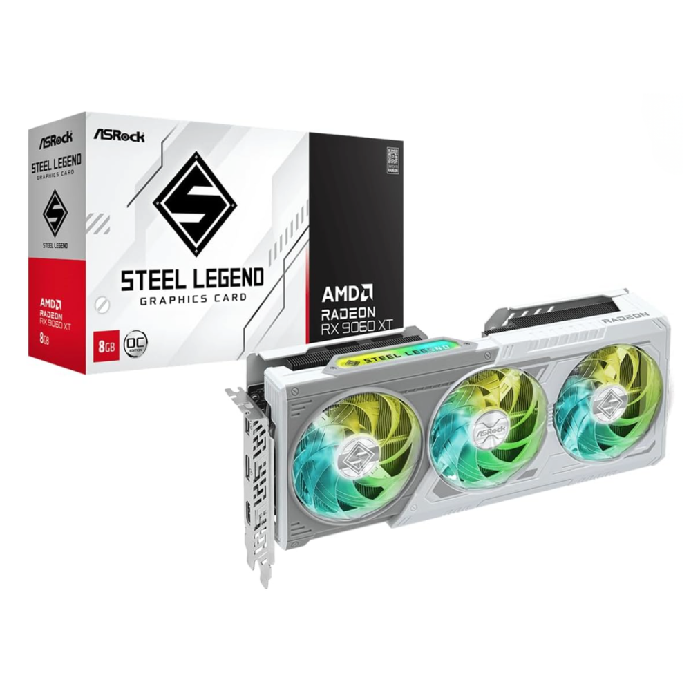 Tarjeta de Video ASRock Radeon RX 9060 XT Steel Legend 8GB