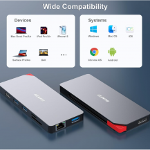 Hub Adaptador 9 en 1 USB-C Dual Monitor | Tecsi de Colombia