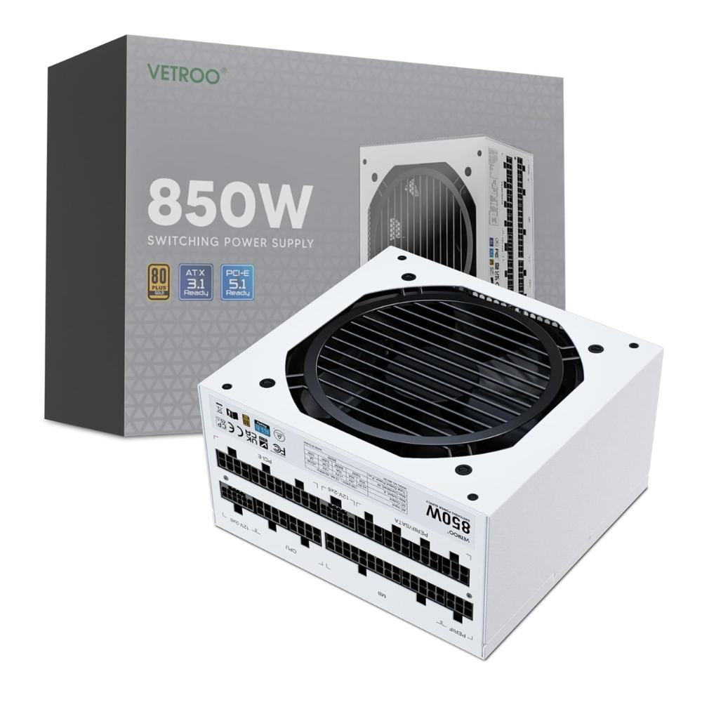 Fuente de Poder Vetroo 850W 80 Plus Gold Modular | Tecsi