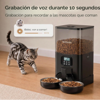 Alimentador Automático Doble para Gatos Voluas | Tecsi
