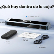 Switch HDMI 4 en 1 4K 60Hz con Control Remoto | TECSI Colombia