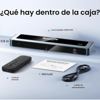 Switch HDMI 4 en 1 4K 60Hz con Control Remoto | TECSI Colombia