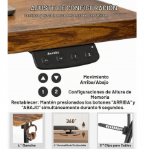 Escritorio Eléctrico Acrolix 120x60 Marrón | Tecsi Colombia