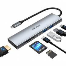 Hub USB-C 7 en 1 con HDMI 4K @ 30Hz | Multiplica tus Puertos en Tecsi