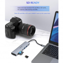 Hub USB-C 7 en 1 con HDMI 4K @ 30Hz | Multiplica tus Puertos en Tecsi