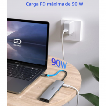 Hub USB-C 7 en 1 con HDMI 4K @ 30Hz | Multiplica tus Puertos en Tecsi