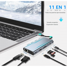 Adaptador Hub USB-C 11 en 1 para Laptop | Tecsi de Colombia