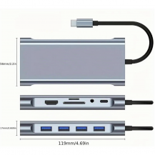 Adaptador Hub USB-C 11 en 1 para Laptop | Tecsi de Colombia