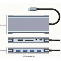 Adaptador Hub USB-C 11 en 1 para Laptop | Tecsi de Colombia