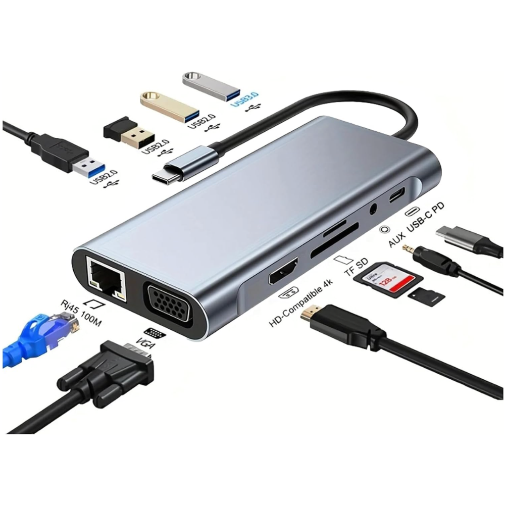 Adaptador Hub USB-C 11 en 1 para Laptop | Tecsi de Colombia