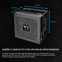 Fuente de Poder Modular PMT750 ATX 3.1 PCIe 5.1 Gold | Tecsi