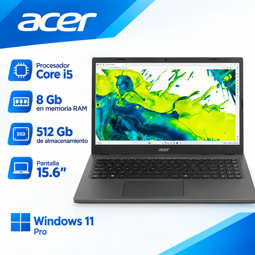 Portátil Acer AG15-71P Core i5 13420H 8GB 512GB 15.6" | Tecsi