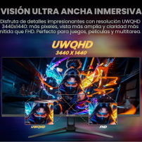 Monitor Gamer Crua 34" Ultrawide 2K 165Hz | Tecsi Colombia