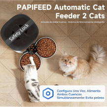 Comedero Automático Wi-Fi Doble Papifeed | Tecsi Colombia
