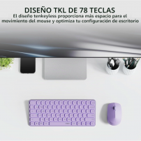 Combo Teclado y Mouse Inalámbrico Rapoo Púrpura | Tecsi