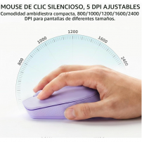 Combo Teclado y Mouse Inalámbrico Rapoo Púrpura | Tecsi