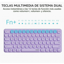 Combo Teclado y Mouse Inalámbrico Rapoo Púrpura | Tecsi