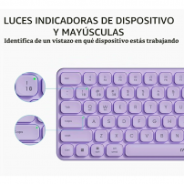 Combo Teclado y Mouse Inalámbrico Rapoo Púrpura | Tecsi