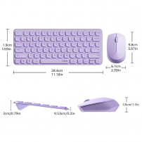 Combo Teclado y Mouse Inalámbrico Rapoo Púrpura | Tecsi