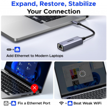 Adaptador USB-C a Ethernet Ugreen 1Gbps | Tecsi de Colombia