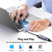 Adaptador USB-C a Ethernet Ugreen 1Gbps | Tecsi de Colombia