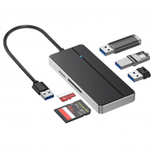 Hub USB 3.0 5 en 1 con Lector SD y MicroSD | Tecsi