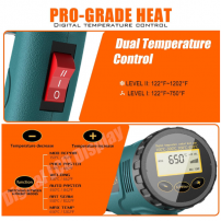 Pistola de Calor Eléctrica Vectech | Ajuste de Temperatura