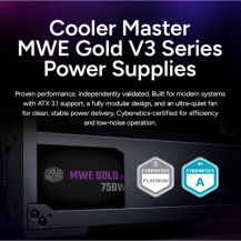 Fuente Cooler Master MWE Gold 750 V3 Modular | Tecsi