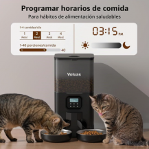 Comedero Automático Voluas 6L para 2 Mascotas