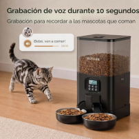 Comedero Automático Voluas 6L para 2 Mascotas