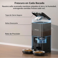 Comedero Automático Voluas 6L para 2 Mascotas