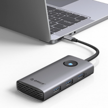 Hub USB-C 6 en 1 ORICO | Adaptador Multipuerto en Tecsi