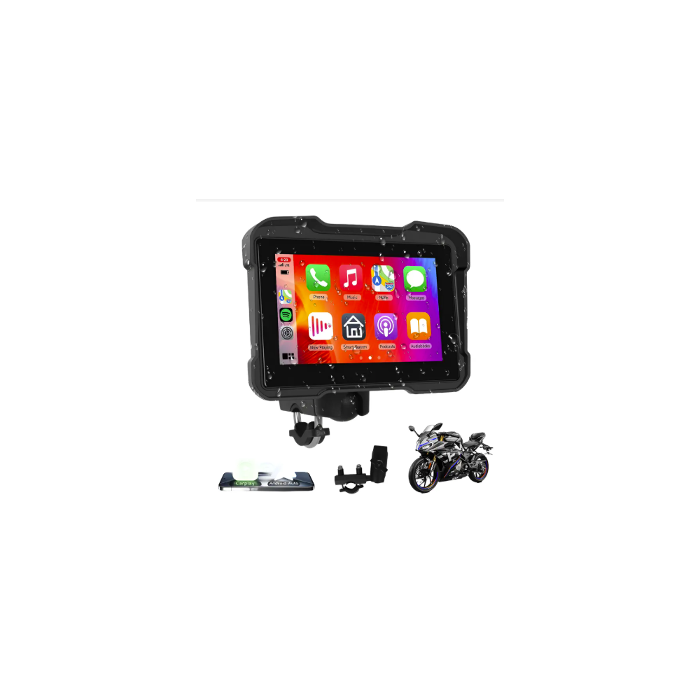 Carplay Pantalla Impermeable Para Motocicleta De 5 Pulgadas