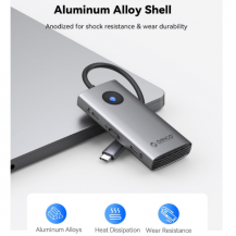 Hub USB-C 6 en 1 ORICO | Adaptador Multipuerto en Tecsi
