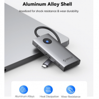 Hub USB-C 6 en 1 ORICO | Adaptador Multipuerto en Tecsi
