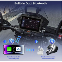 Carplay Pantalla Impermeable Para Motocicleta De 5 Pulgadas