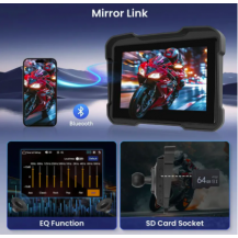 Carplay Pantalla Impermeable Para Motocicleta De 5 Pulgadas