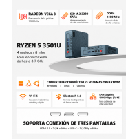 Mini PC Bosgame E2 Ryzen 5 8GB 256GB Win 11 Pro | Tecsi