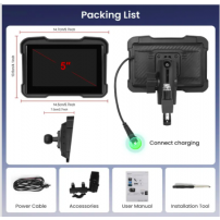 Carplay Pantalla Impermeable Para Motocicleta De 5 Pulgadas