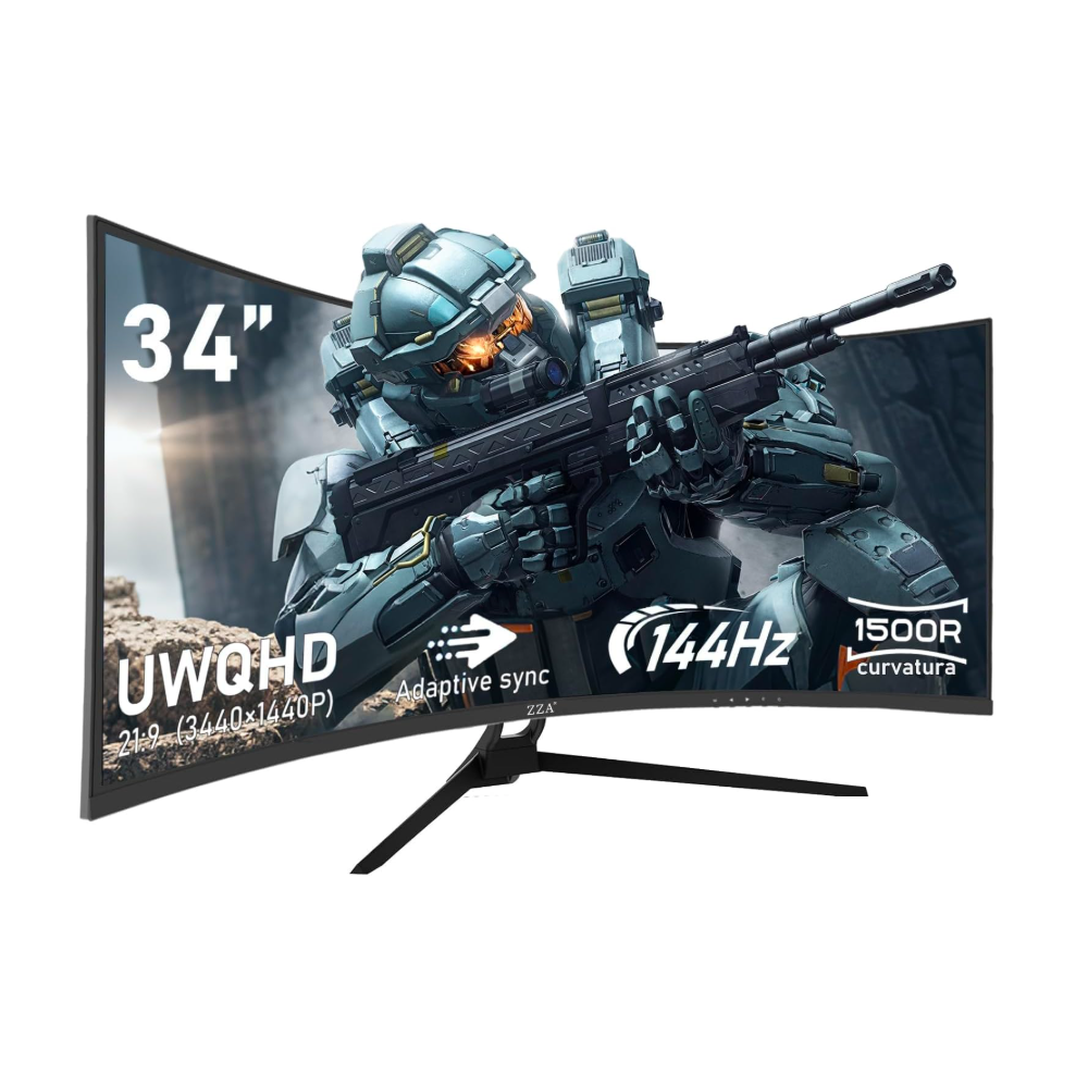 Zza Ultrawide Monitor Curvo De 34 Pulgadas