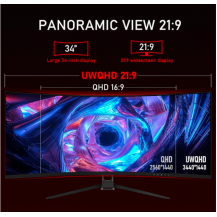 Zza Ultrawide Monitor Curvo De 34 Pulgadas